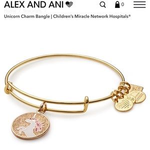 Alex & Ani - Unicorn Bangle - gold charm NEW